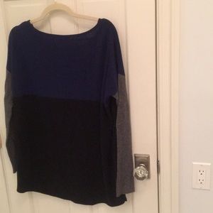 Vince colorblock sweater, wool/cashmere